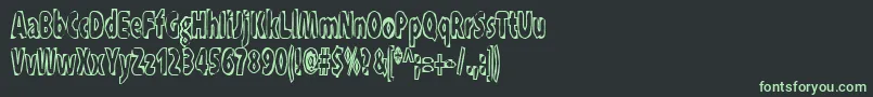 Шрифт Xraytid – зелёные шрифты на чёрном фоне