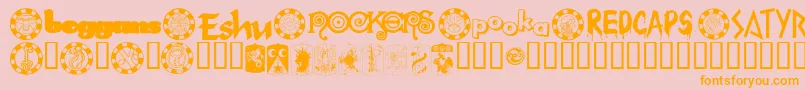 Chand Font – Orange Fonts on Pink Background