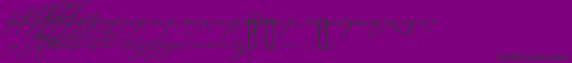 BickhamScriptAltThree-Schriftart – Schwarze Schriften auf violettem Hintergrund