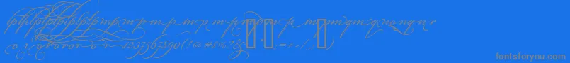 fuente BickhamScriptAltThree – Fuentes Grises Sobre Fondo Azul