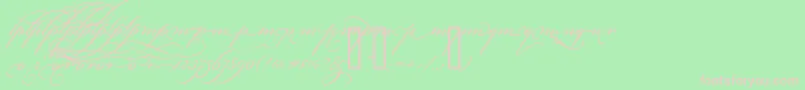 BickhamScriptAltThree Font – Pink Fonts on Green Background