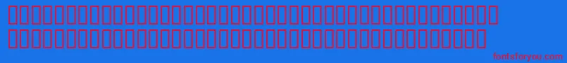 Heavenetica7Boldoblsh Font – Red Fonts on Blue Background