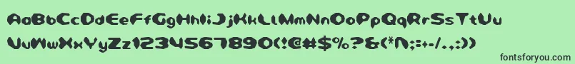 Detonv2c Font – Black Fonts on Green Background