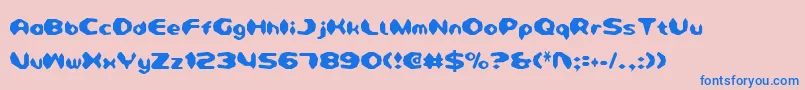 Detonv2c Font – Blue Fonts on Pink Background