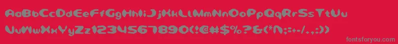 Detonv2c Font – Gray Fonts on Red Background