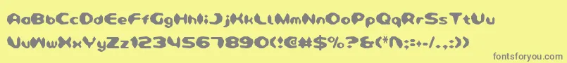 Detonv2c Font – Gray Fonts on Yellow Background