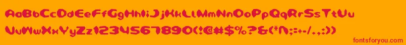 Detonv2c Font – Red Fonts on Orange Background