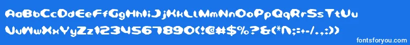 Detonv2c Font – White Fonts on Blue Background