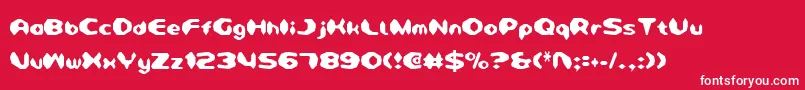 Detonv2c Font – White Fonts on Red Background