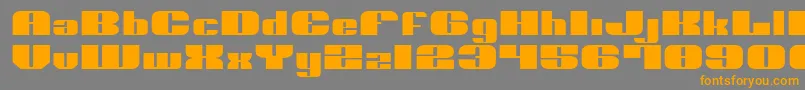フォントNoloContendreExpanded – オレンジの文字は灰色の背景にあります。