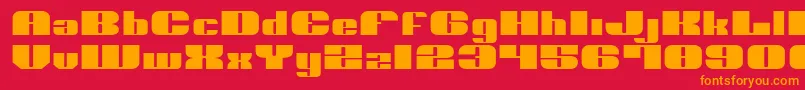 NoloContendreExpanded Font – Orange Fonts on Red Background