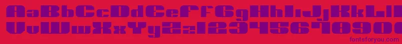 NoloContendreExpanded Font – Purple Fonts on Red Background