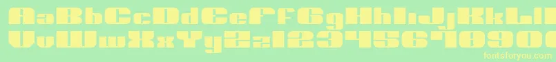 NoloContendreExpanded Font – Yellow Fonts on Green Background