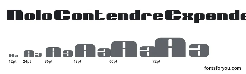 Größen der Schriftart NoloContendreExpanded