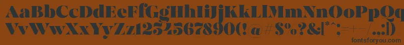 MadeBrunoPersonalUse Font – Black Fonts on Brown Background