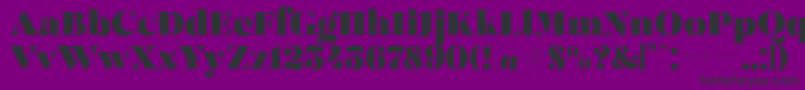 Шрифт MadeBrunoPersonalUse – чёрные шрифты на фиолетовом фоне