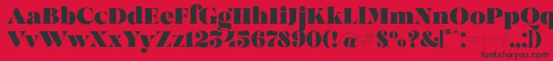 MadeBrunoPersonalUse Font – Black Fonts on Red Background