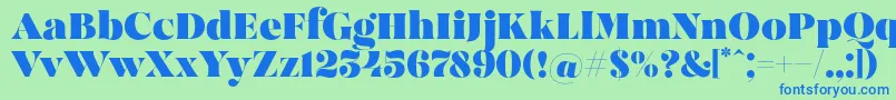 MadeBrunoPersonalUse Font – Blue Fonts on Green Background