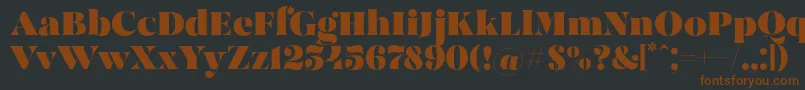 Шрифт MadeBrunoPersonalUse – коричневые шрифты на чёрном фоне