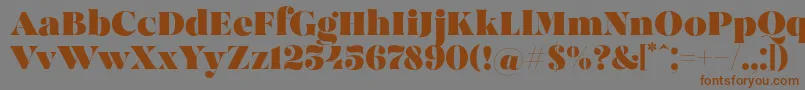 MadeBrunoPersonalUse Font – Brown Fonts on Gray Background