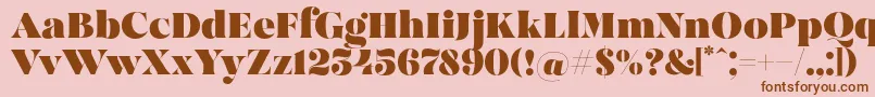 MadeBrunoPersonalUse Font – Brown Fonts on Pink Background