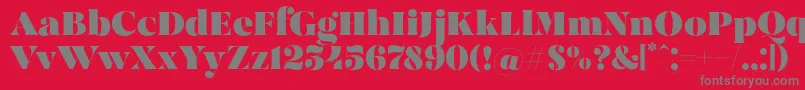 MadeBrunoPersonalUse Font – Gray Fonts on Red Background
