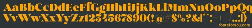 MadeBrunoPersonalUse Font – Orange Fonts on Black Background