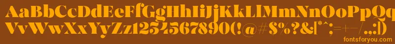 MadeBrunoPersonalUse Font – Orange Fonts on Brown Background
