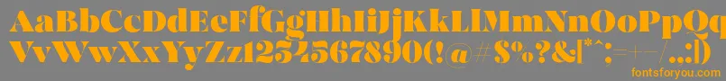 MadeBrunoPersonalUse Font – Orange Fonts on Gray Background