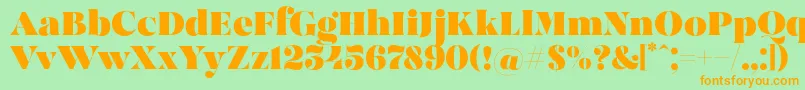 MadeBrunoPersonalUse Font – Orange Fonts on Green Background