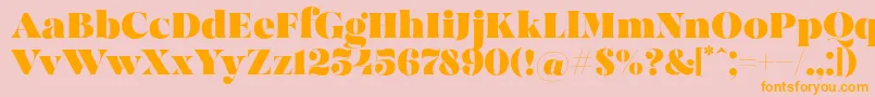 MadeBrunoPersonalUse Font – Orange Fonts on Pink Background