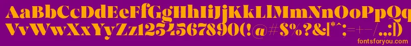 MadeBrunoPersonalUse Font – Orange Fonts on Purple Background