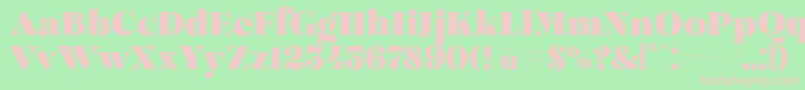 MadeBrunoPersonalUse-fontti – vaaleanpunaiset fontit vihreällä taustalla