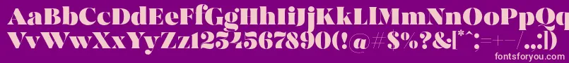MadeBrunoPersonalUse Font – Pink Fonts on Purple Background