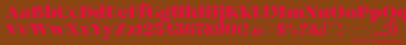 MadeBrunoPersonalUse Font – Red Fonts on Brown Background