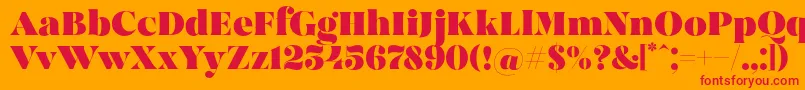 MadeBrunoPersonalUse Font – Red Fonts on Orange Background