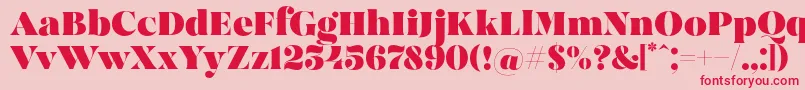 MadeBrunoPersonalUse Font – Red Fonts on Pink Background