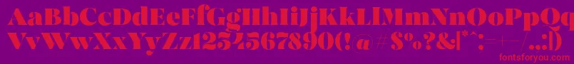 MadeBrunoPersonalUse-Schriftart – Rote Schriften auf violettem Hintergrund