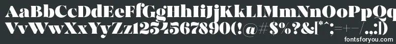 Шрифт MadeBrunoPersonalUse – белые шрифты на чёрном фоне