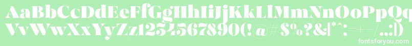 MadeBrunoPersonalUse Font – White Fonts on Green Background