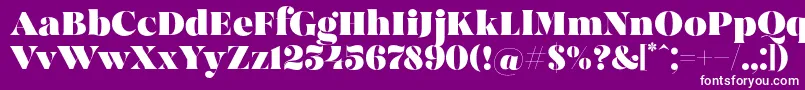 フォントMadeBrunoPersonalUse – 紫の背景に白い文字