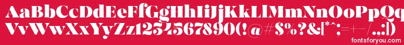 MadeBrunoPersonalUse Font – White Fonts on Red Background