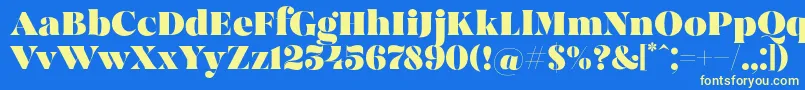 MadeBrunoPersonalUse Font – Yellow Fonts on Blue Background