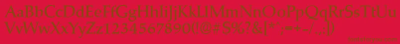 En savoir plus sur la police MarathonserialMediumRegular Police MarathonserialMediumRegular – polices brunes sur fond rouge