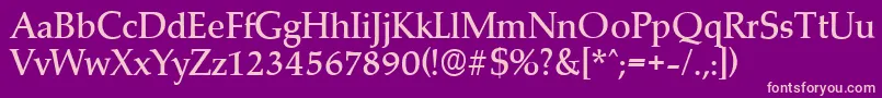 MarathonserialMediumRegular Font – Pink Fonts on Purple Background