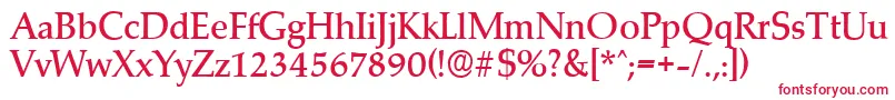 MarathonserialMediumRegular Font – Red Fonts on White Background
