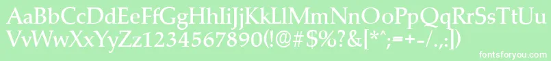 フォントMarathonserialMediumRegular – 緑の背景に白い文字