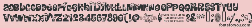 フォントCalavera – ピンクの背景に黒い文字