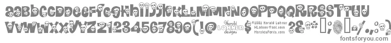 Calavera-Schriftart – Graue Schriften