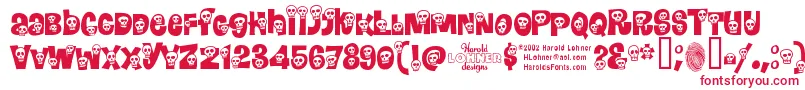 Police Calavera – polices rouges